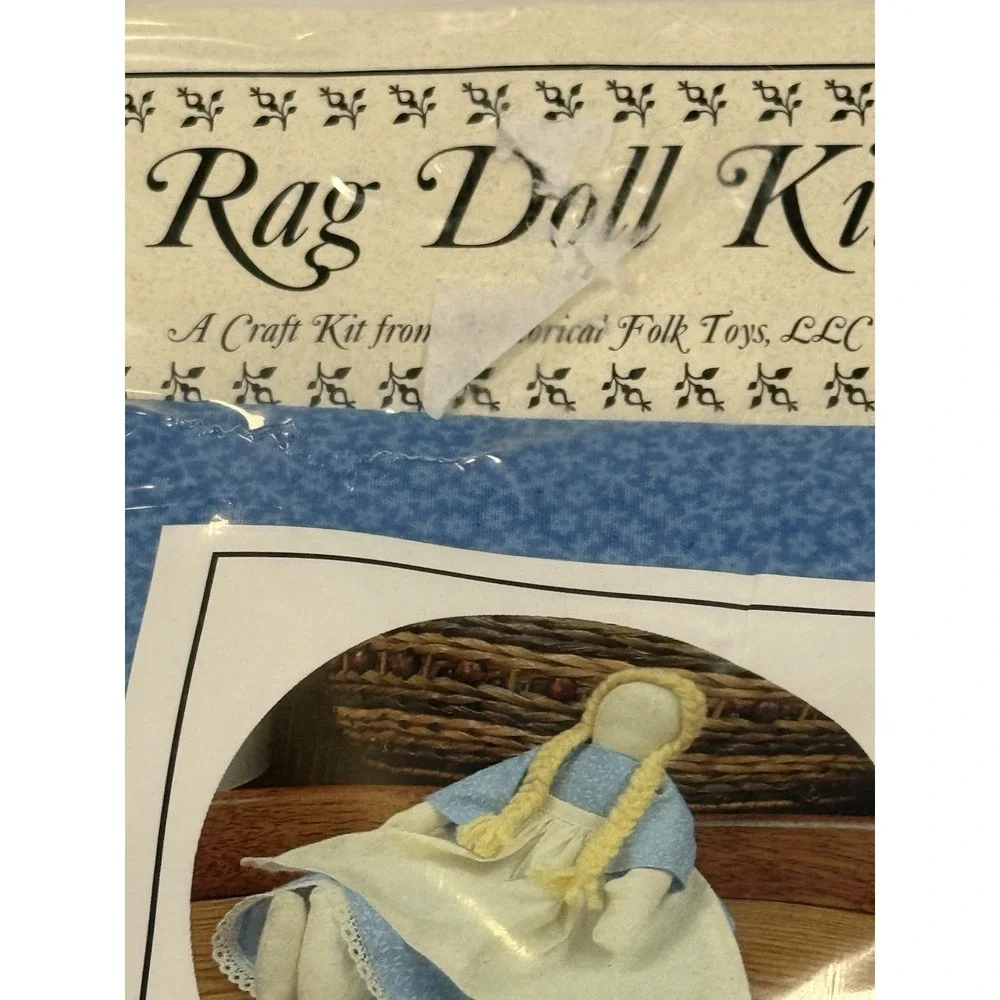 Rag Doll Craft Kit Historical Folk Toys LLC 4715 Blonde Blue Dress